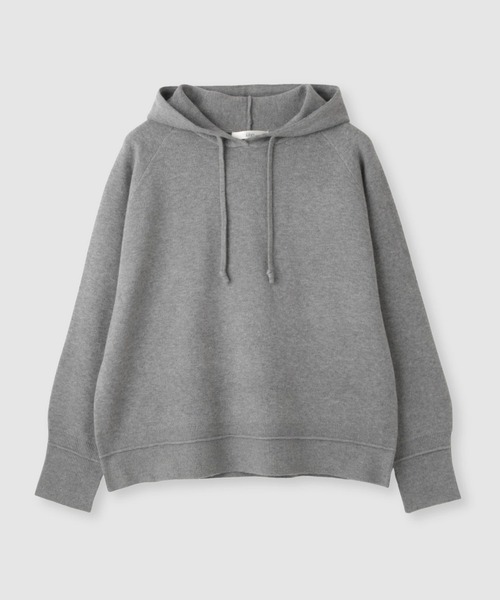 Mac-House(マックハウス)の「Idnes フードニットパーカー(パーカー・レディース・アイボリー/ブラック/チャコールグレー・FREE)」の19枚目の写真