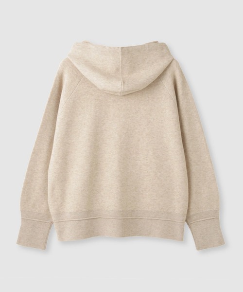 Mac-House(マックハウス)の「Idnes フードニットパーカー(パーカー・レディース・アイボリー/ブラック/チャコールグレー・FREE)」の21枚目の写真