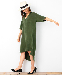 B:MING by BEAMS | 【予約】ビーミング by ビームス / とろみVネックサックワンピース 16SS(ワンピース)