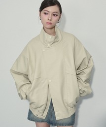 ENVYM（アンビー）の「スタンドカラー レザー オーバーサイズ ジャケット【2026年春新作】（ブルゾン）」