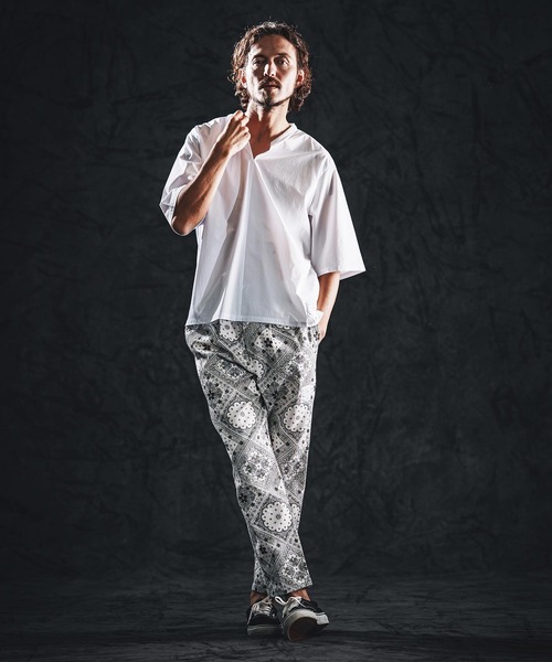 wjk reluxe（ダブルジェーケーリラックス）の「mp14492-bandana pants イージーパンツ(WR26S-18)（その他パンツ・メンズ・ブルー/ブラック/ホワイト・L/M/S）」の7枚目の写真