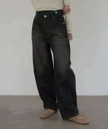 hellam（へラム）の「アシメカーブデニムパンツ（デニムパンツ）」