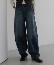 hellam（へラム）の「アシメカーブデニムパンツ（デニムパンツ）」