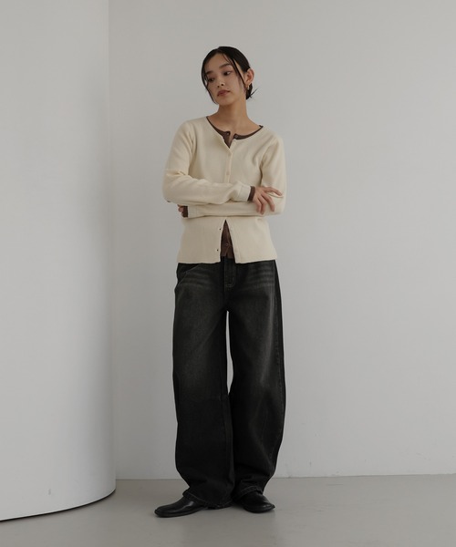 hellam（へラム）の「アシメカーブデニムパンツ（デニムパンツ・レディース・ブルー/グレー/ライトブルー/インディゴブルー・SMALL/MEDIUM）」の18枚目の写真