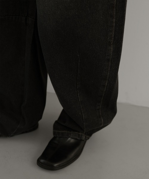 hellam（へラム）の「アシメカーブデニムパンツ（デニムパンツ・レディース・ブルー/グレー/ライトブルー/インディゴブルー・SMALL/MEDIUM）」の16枚目の写真