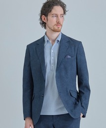 MEN'S BIGI（メンズビギ）の「【ACTIVE TAILOR】Dot Air ヘリンボーン×千鳥格子 デニム柄 セットアップジャケット<通気性 吸水速乾 ストレッチ>（テーラードジャケット）」