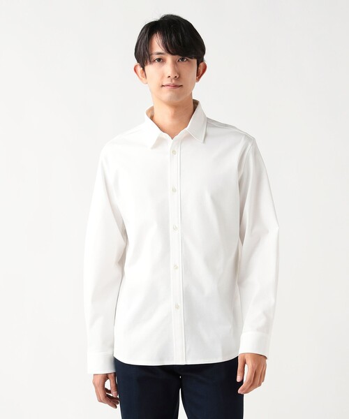 BEAMS HEART(ビームスハート)の「ラグジュアリー ポンチ シャツ(シャツ/ブラウス・メンズ・ホワイト/ブラック・X-LARGE/LARGE/MEDIUM/SMALL)」の1枚目の写真