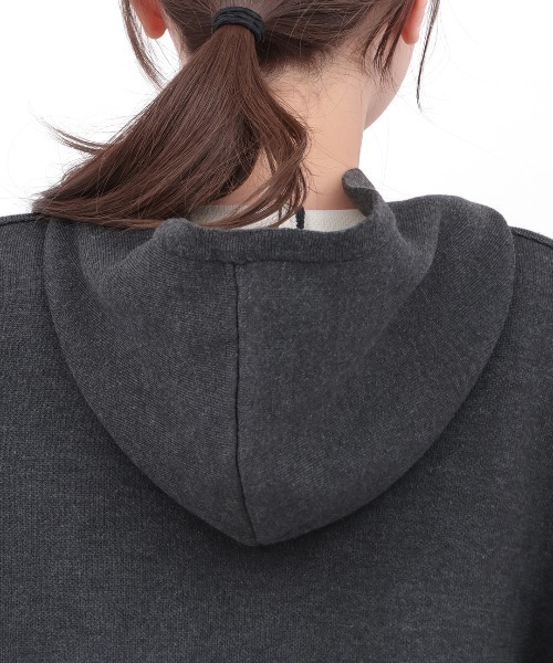 チチカカ（チチカカ）の「イェイエンブロイダリー スウェットライクニットフーディー（ニット/セーター・レディース・チャコールグレー/ピンク/アイボリー・FREE）」の15枚目の写真