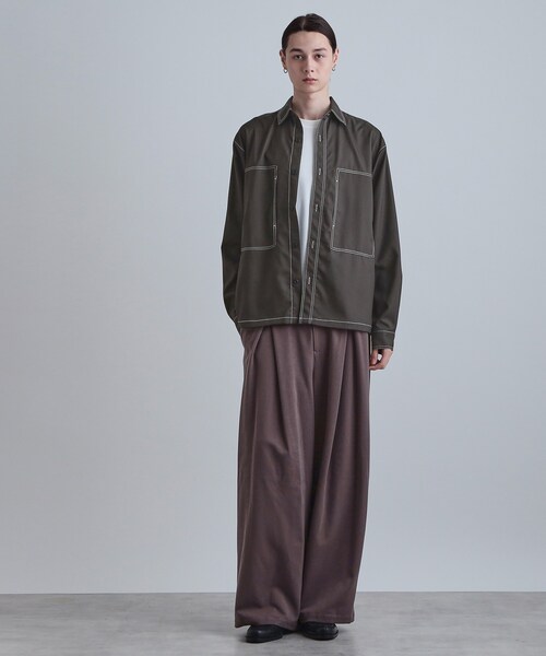 tk.TAKEO KIKUCHI(ティーケータケオキクチ)の「配色ステッチシャツ(シャツ/ブラウス・メンズ・スミクロ/モスグリーン/ブルーグリーン・02/03/04)」の5枚目の写真