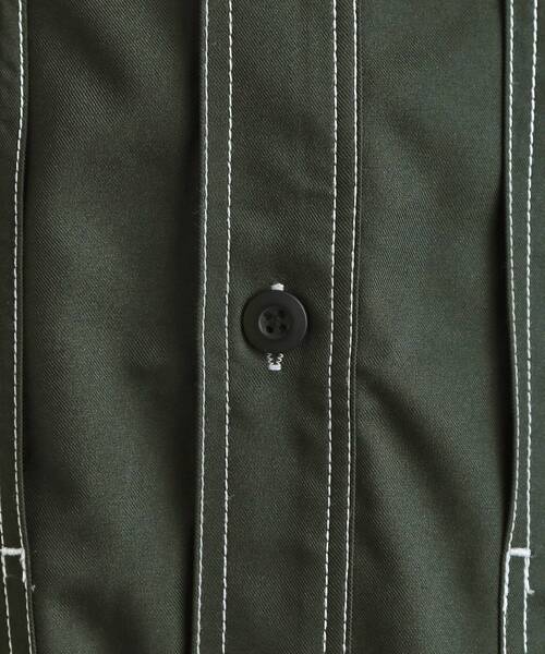 tk.TAKEO KIKUCHI(ティーケータケオキクチ)の「配色ステッチシャツ(シャツ/ブラウス・メンズ・スミクロ/モスグリーン/ブルーグリーン・02/03/04)」の11枚目の写真