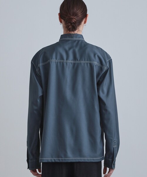 tk.TAKEO KIKUCHI(ティーケータケオキクチ)の「配色ステッチシャツ(シャツ/ブラウス・メンズ・スミクロ/モスグリーン/ブルーグリーン・02/03/04)」の18枚目の写真