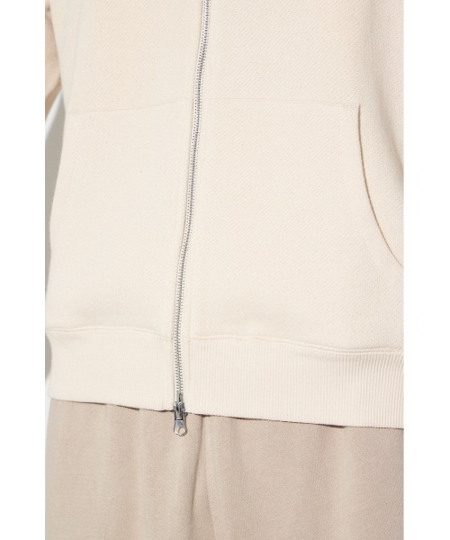 AZUL by moussy(アズールバイマウジー)の「裏毛ジップアップパーカー(パーカー・メンズ・アイボリー/ブラック/ダークカーキ・SMALL/MEDIUM/LARGE)」の17枚目の写真