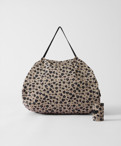 Shupatto（シュパット）の「マーナ(marna) Shupatto コンパクトバッグ L 一気にたためる エコバッグ（エコバッグ/サブバッグ・レディース・ベージュ×ブラック/ネイビー/ブルーグレー/グレー×ピンク・24(36)）」の11枚目の写真