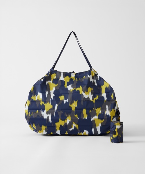 Shupatto（シュパット）の「マーナ(marna) Shupatto コンパクトバッグ L 一気にたためる エコバッグ（エコバッグ/サブバッグ・レディース・ベージュ×ブラック/ネイビー/ブルーグレー/グレー×ピンク・24(36)）」の12枚目の写真