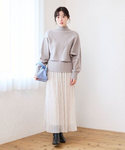 le.coeur blanc（ルクールブラン）の「MILLELA FIRENZE ギャザーハンドルバッグ（ショルダーバッグ・レディース・モカ/サックスブルー/ブラック・FREE）」の13枚目の写真