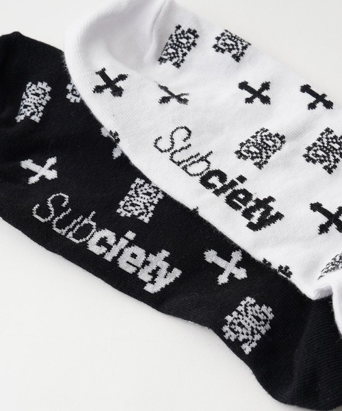Subciety(サブサエティ)の「Paisley cross socks(ソックス/靴下・メンズ・ホワイト/ブラック・FREE)」の7枚目の写真