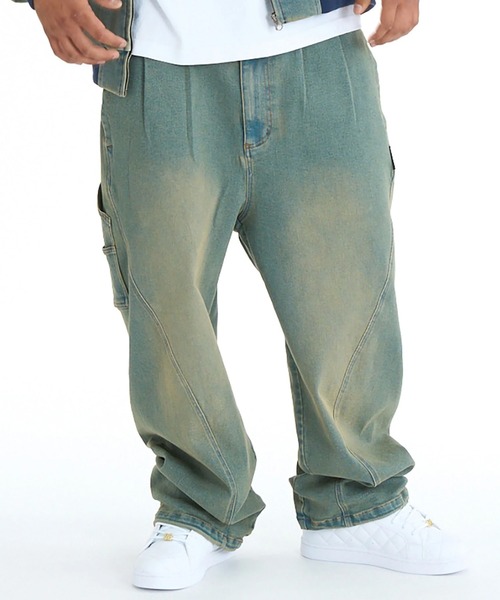 DC(ディーシー)の「DC/ディーシー バギーパンツ ロングパンツ スーパーワイド DPT261012(その他パンツ・メンズ・インディゴブルー/ケミカルウォッシュ・L/XL/M)」の2枚目の写真