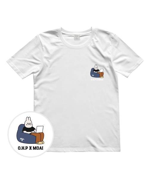 ONEHUNDREDPERCENT FOR WOMAN(ワンハンドレッドパーセントフォーウーマン)の「OHPxMOAI ブレイクタイム no.2 ウーマンベーシック半袖 P(Tシャツ/カットソー・レディース・その他・S/M)」の7枚目の写真