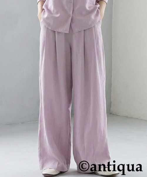 antiqua(アンティカ)の「ワイドタックパンツ(その他パンツ・レディース・イエロー/パープル/ブラック・LARGE/MEDIUM)」の11枚目の写真