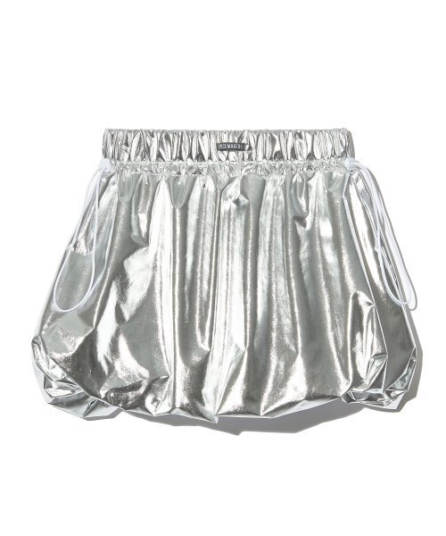 PIECEMAKER(ピースメーカー)の「NYLON SHIRRING PUMPKIN SKIRT (SILVER)(スカート・レディース・その他・FREE)」の2枚目の写真