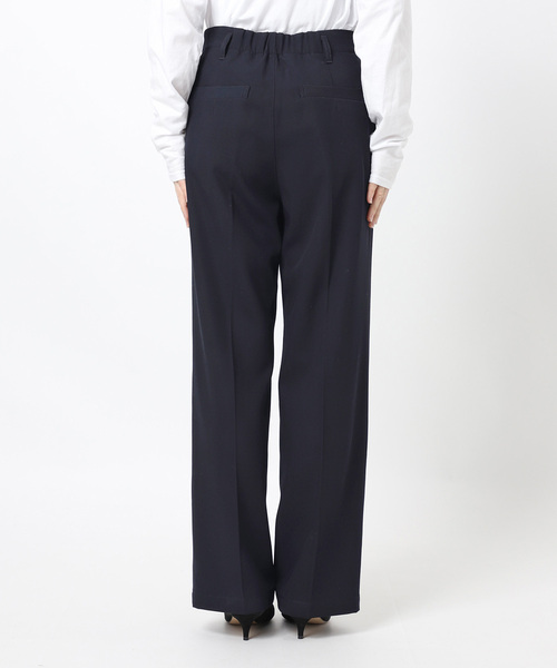 Spick & Span(スピックアンドスパン)の「ドレープチノ1タックストレートパンツ(スラックス・レディース・ネイビー/ベージュ・38/36)」の19枚目の写真