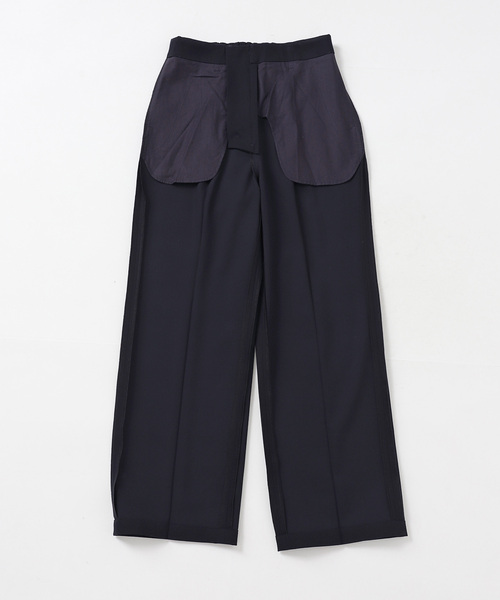 Spick & Span(スピックアンドスパン)の「ドレープチノ1タックストレートパンツ(スラックス・レディース・ネイビー/ベージュ・38/36)」の11枚目の写真