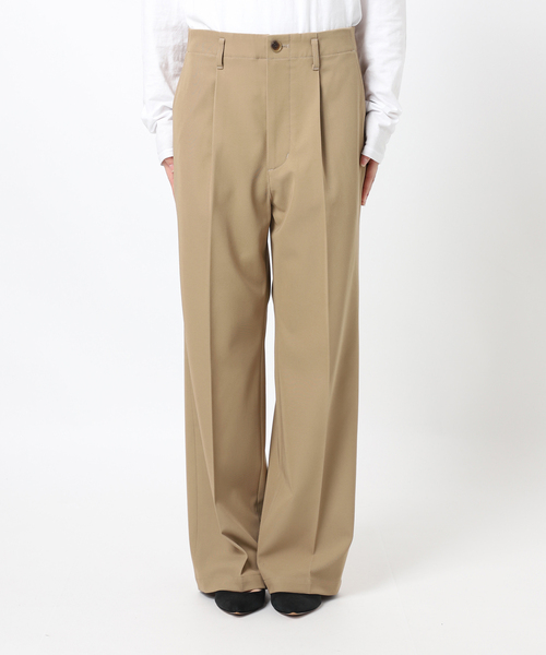 Spick & Span(スピックアンドスパン)の「ドレープチノ1タックストレートパンツ(スラックス・レディース・ネイビー/ベージュ・38/36)」の10枚目の写真