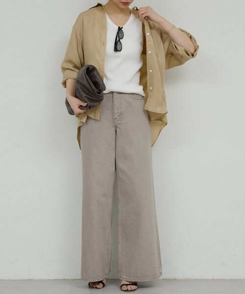 GALLARDAGALANTE（ガリャルダガランテ）の「リブタンクトップ（キャミソール・レディース・チャコールグレー/ホワイト/モカ・FREE）」の13枚目の写真