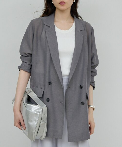 GALLARDAGALANTE（ガリャルダガランテ）の「リブタンクトップ（キャミソール・レディース・チャコールグレー/ホワイト/モカ・FREE）」の14枚目の写真