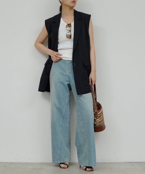 GALLARDAGALANTE（ガリャルダガランテ）の「リブタンクトップ（キャミソール・レディース・チャコールグレー/ホワイト/モカ・FREE）」の16枚目の写真