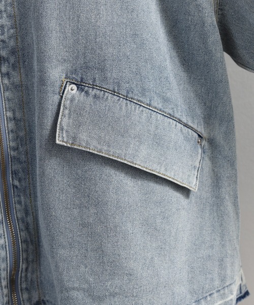 hunch（ハンチ）の「hunch ミディ丈デニムジャケット（デニムジャケット・レディース・ケミカルウォッシュ/ワンウォッシュ・FREE）」の21枚目の写真