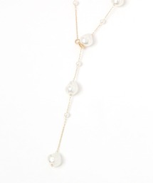 GLOBAL WORK（グローバルワーク）の「ガラス変形パールY字ネックレス/637732（ネックレス）」