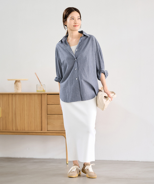 FRAMeWORK（フレームワーク）の「≪追加 / 洗濯機洗い可能≫VIS-NYフルニードルタイトスカート（スカート・レディース・ブラック/ホワイト・36/38/40）」の9枚目の写真