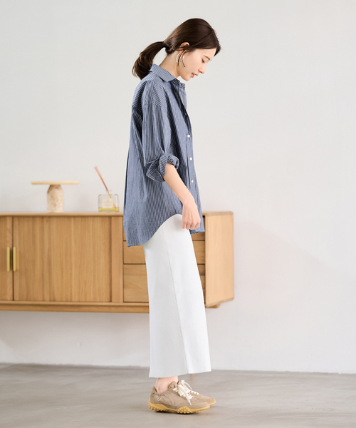 FRAMeWORK（フレームワーク）の「≪追加 / 洗濯機洗い可能≫VIS-NYフルニードルタイトスカート（スカート・レディース・ブラック/ホワイト・36/38/40）」の11枚目の写真