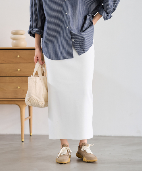 FRAMeWORK（フレームワーク）の「≪追加 / 洗濯機洗い可能≫VIS-NYフルニードルタイトスカート（スカート・レディース・ブラック/ホワイト・36/38/40）」の13枚目の写真