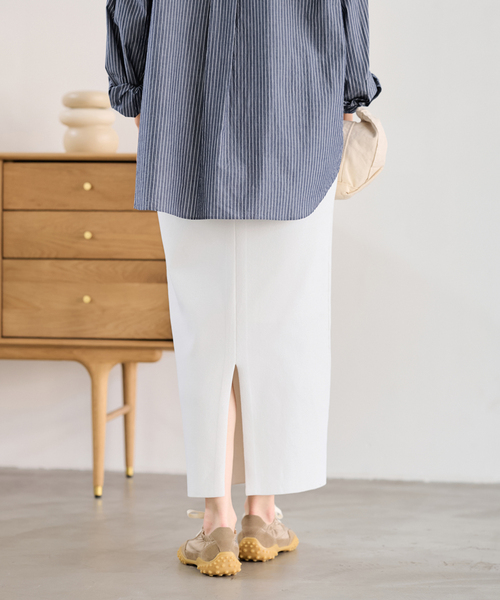 FRAMeWORK（フレームワーク）の「≪追加 / 洗濯機洗い可能≫VIS-NYフルニードルタイトスカート（スカート・レディース・ブラック/ホワイト・36/38/40）」の16枚目の写真