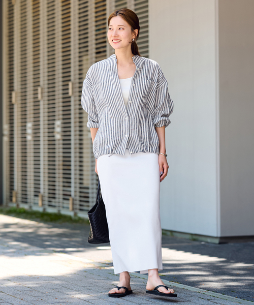 FRAMeWORK（フレームワーク）の「≪追加 / 洗濯機洗い可能≫VIS-NYフルニードルタイトスカート（スカート・レディース・ブラック/ホワイト・36/38/40）」の17枚目の写真