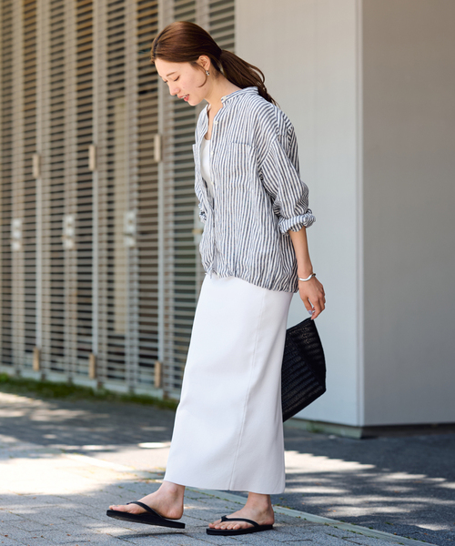 FRAMeWORK（フレームワーク）の「≪追加 / 洗濯機洗い可能≫VIS-NYフルニードルタイトスカート（スカート・レディース・ブラック/ホワイト・36/38/40）」の18枚目の写真