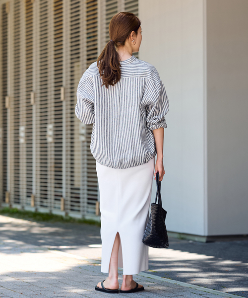 FRAMeWORK（フレームワーク）の「≪追加 / 洗濯機洗い可能≫VIS-NYフルニードルタイトスカート（スカート・レディース・ブラック/ホワイト・36/38/40）」の19枚目の写真