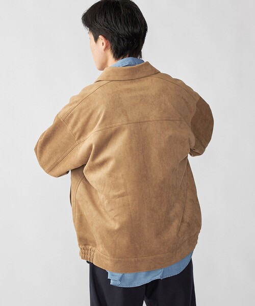 City Ambient Products（シティアンビエントプロダクツ）の「City Ambient Products: フェイクスエード(ポリエステル) ジップ ブルゾン（ブルゾン・メンズ・ベージュ・SMALL/MEDIUM/LARGE）」の12枚目の写真