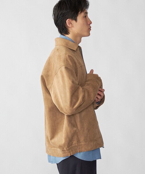 City Ambient Products（シティアンビエントプロダクツ）の「City Ambient Products: フェイクスエード(ポリエステル) ジップ ブルゾン（ブルゾン・メンズ・ベージュ・SMALL/MEDIUM/LARGE）」の11枚目の写真