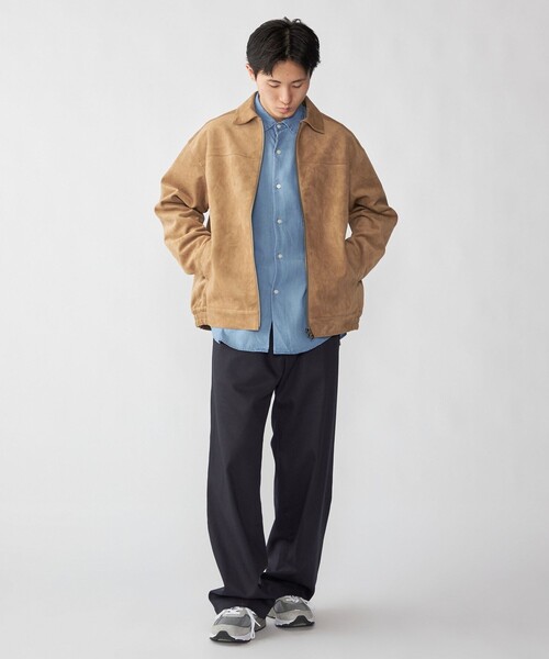 City Ambient Products（シティアンビエントプロダクツ）の「City Ambient Products: フェイクスエード(ポリエステル) ジップ ブルゾン（ブルゾン・メンズ・ベージュ・SMALL/MEDIUM/LARGE）」の9枚目の写真