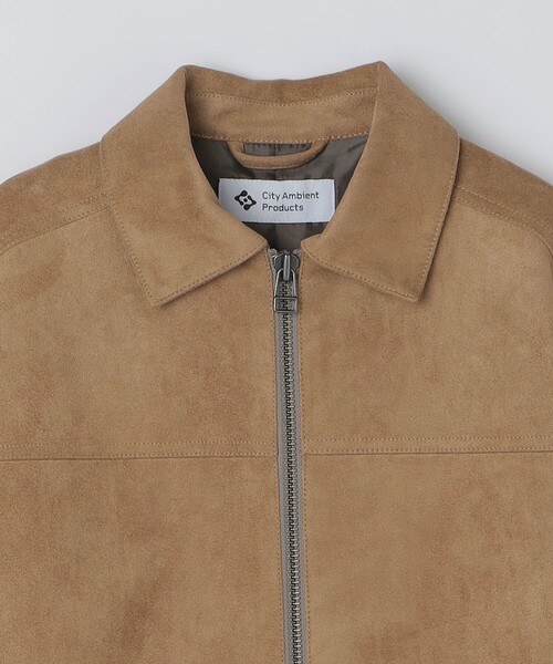 City Ambient Products（シティアンビエントプロダクツ）の「City Ambient Products: フェイクスエード(ポリエステル) ジップ ブルゾン（ブルゾン・メンズ・ベージュ・SMALL/MEDIUM/LARGE）」の7枚目の写真