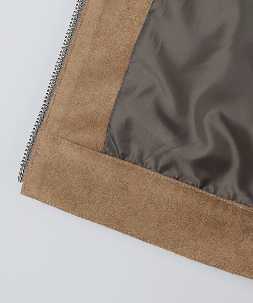 City Ambient Products（シティアンビエントプロダクツ）の「City Ambient Products: フェイクスエード(ポリエステル) ジップ ブルゾン（ブルゾン・メンズ・ベージュ・SMALL/MEDIUM/LARGE）」の2枚目の写真