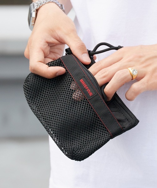 BRIEFING(ブリーフィング)の「BRIEFING/ブリーフィング MESH FLAT POUCH S メッシュポーチ 小物入れ 2026年 夏 夏服(ポーチ・メンズ・ブラック・FREE)」の8枚目の写真
