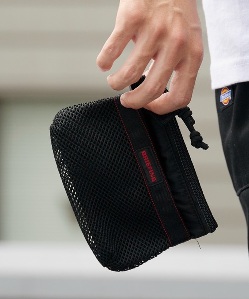 BRIEFING(ブリーフィング)の「BRIEFING/ブリーフィング MESH FLAT POUCH S メッシュポーチ 小物入れ 2026年 夏 夏服(ポーチ・メンズ・ブラック・FREE)」の7枚目の写真