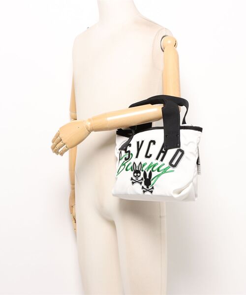 Psycho Bunny（サイコバニー）の「ラウンドバッグ サイコバニー GRAPHIC（トートバッグ・メンズ・ホワイト/ブラック/オリーブ・フリー）」の10枚目の写真