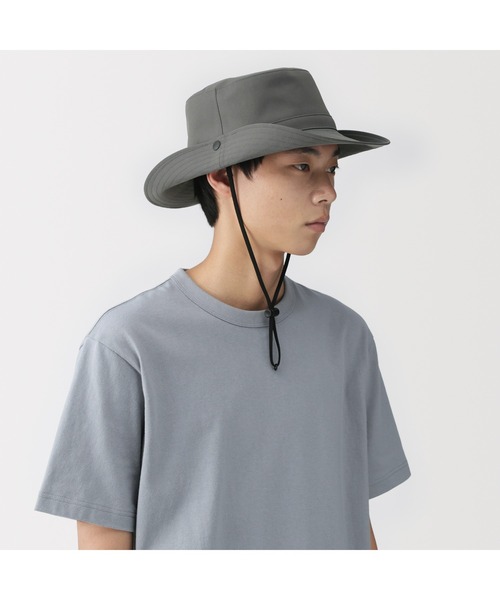 無印良品（ムジルシリョウヒン）の「ＵＶカット透湿撥水　防水テープ使いサファリハット（ハット・レディース・チャコールグレー/アイボリー/ブラック/ベージュ・56.5-59cm）」の8枚目の写真