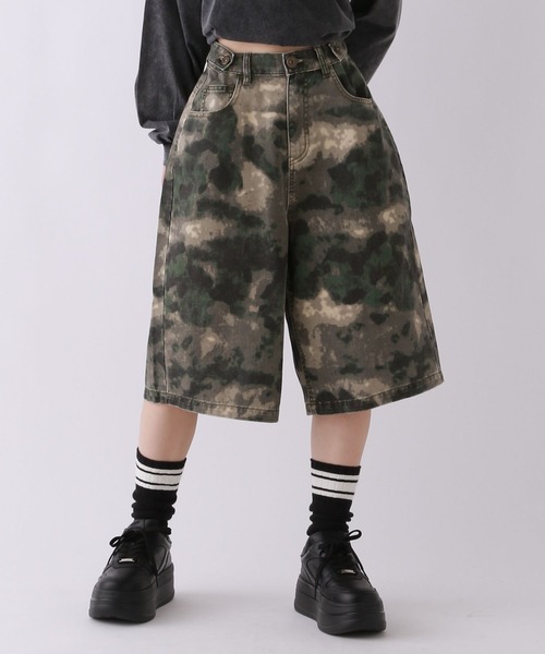 repipi armario（レピピ アルマリオ）の「【2WAYウエスト】デニムハーフパンツ（デニムパンツ・キッズ・ブルー/ブラック/カモフラージュ・SMALL/MEDIUM/LARGE）」の3枚目の写真