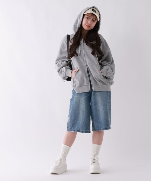 repipi armario（レピピ アルマリオ）の「【2WAYウエスト】デニムハーフパンツ（デニムパンツ・キッズ・ブルー/ブラック/カモフラージュ・SMALL/MEDIUM/LARGE）」の12枚目の写真